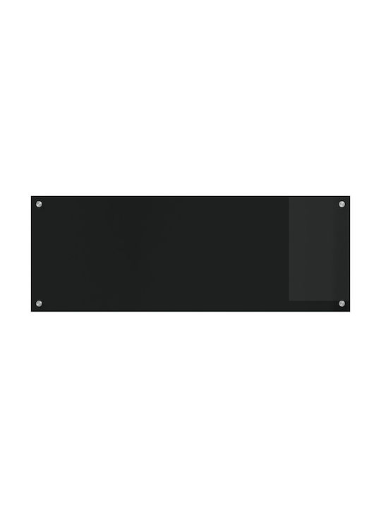 vidaXL Ορθογώνια Πλάτη από Γυαλί Μαύρο 110x40x0.6cm 42001298