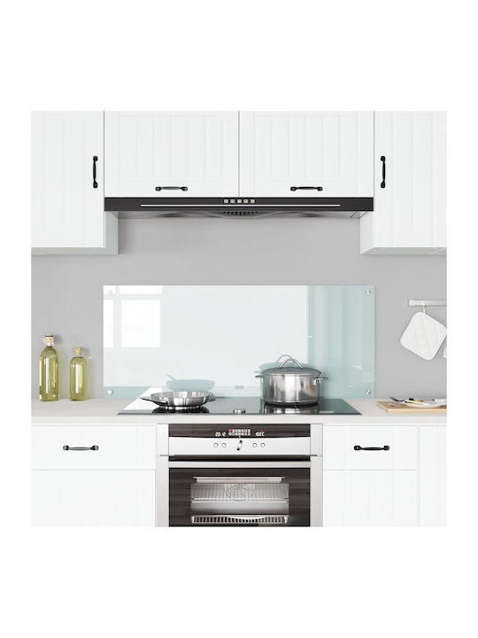 vidaXL Ορθογώνια Πλάτη από Γυαλί Λευκό 120x50x0.6cm 42001290