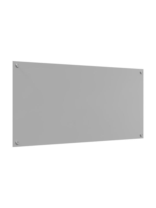 vidaXL Rectangular Glass Back in Light Gray 120x60x0.6cm 42001309