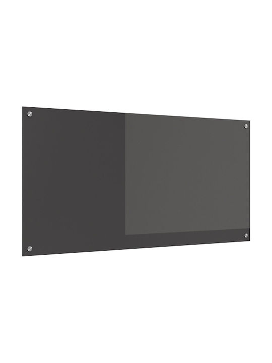 vidaXL Rectangular Kitchen Countertop Made of Glass Dark Gray 120x60x0.6cm 42001315