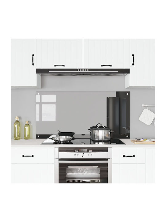 vidaXL Rectangular Kitchen Countertop Made of Glass Dark Gray 120x60x0.6cm 42001315