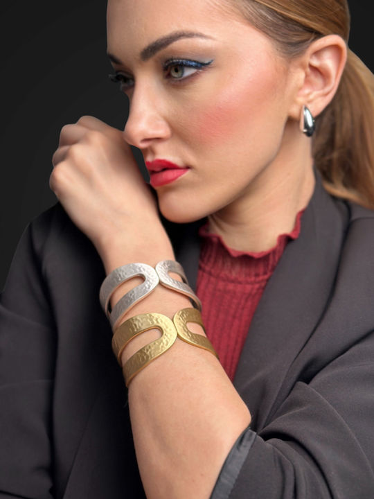Met Women's Bracelet Handcuffs Gold Plated 6.2cm