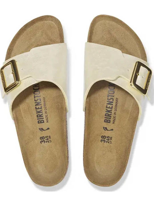 Catalina Flache Damen Sandalen Weiß Schmal Passform