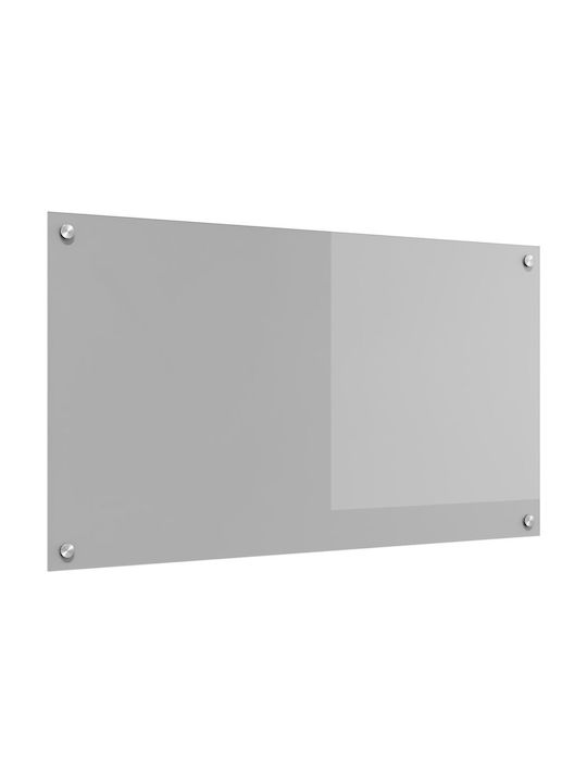 vidaXL Rectangular Glass Back in Light Gray 90x50x0.6cm 42001233