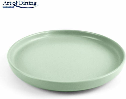 Heinner Yvonne Plate Shallow Ceramic Green with Diameter 27cm 6pcs