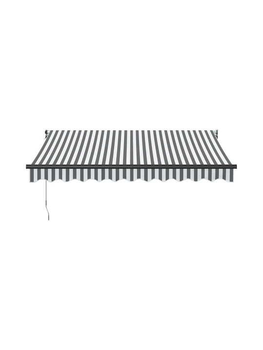 vidaXL Τέντα Βεράντας με Led Γκρι 3x2.5m