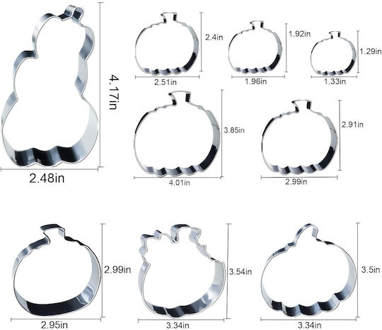 Set 9 Halloween Pumpkin-shaped Cookie Cutters