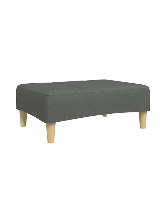 Fabric Upholstered Footstool Dark Gray 77x55x31cm