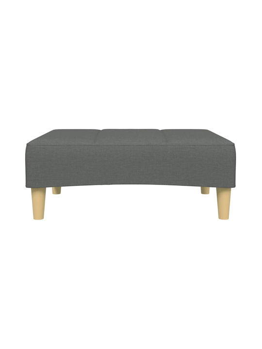 Fabric Upholstered Footstool Dark Gray 77x55x31cm