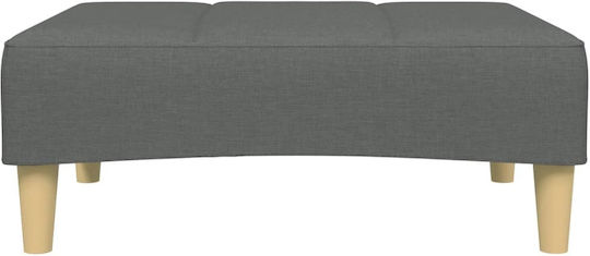 Stoff Fußhocker Dunkelgrau 77x55x31cm