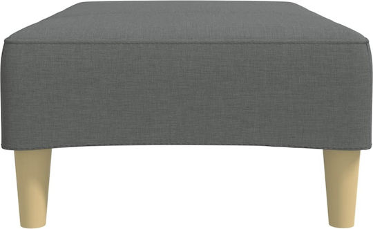 Stoff Fußhocker Dunkelgrau 77x55x31cm