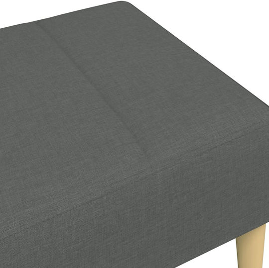 Stoff Fußhocker Dunkelgrau 77x55x31cm
