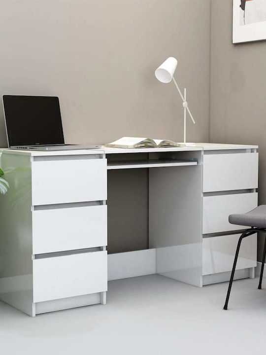 Birou Lemnos Alb 140x50x77cm