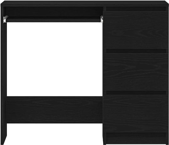 Γραφείο Ξύλινο Μαύρο 90x45x76εκ.