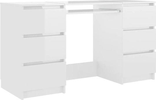 Desk Wooden White 140x50x77cm