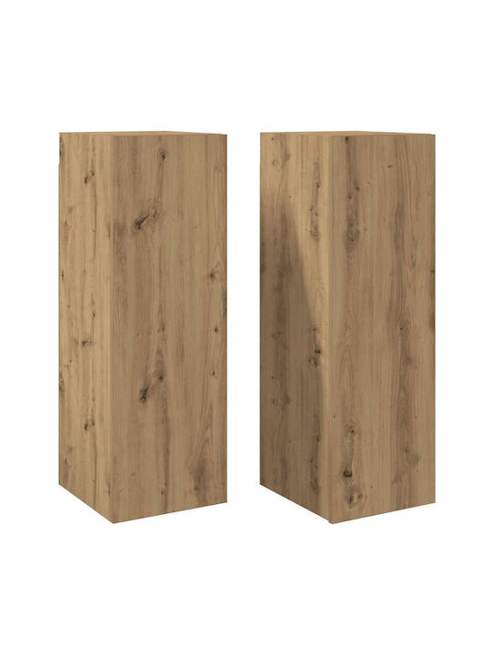 Vidaxl TV Cabinet Set 2 Pieces Artisan Oak Engineered Wood