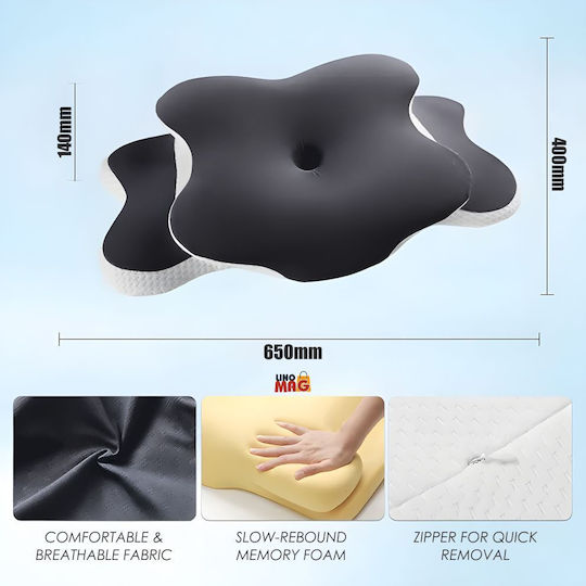 Linomag Pernă cu Memory Foam 65x40x14cm în culoare Alb