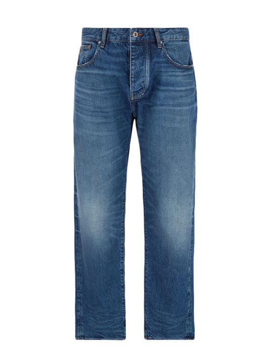 Men's Jeans Pants with Loose Tapered Fit Blue