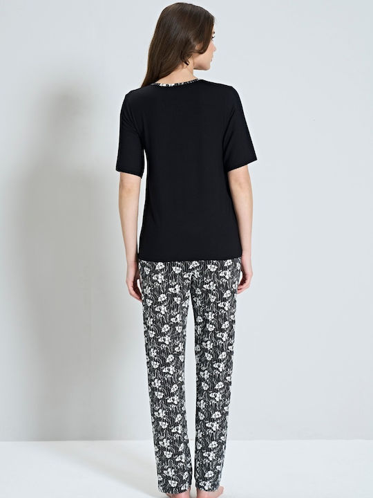 Pijadore Set Pijamale pentru Femei Black