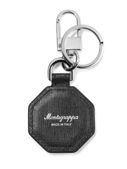 Montegrappa Otto Saffiano Δερματινη Κλειδοθηκη Μαυρη