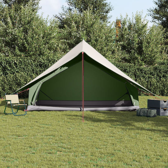 vidaXL Καλοκαιρινή Σκηνή Camping Πράσινη για 7 Άτομα 315x286x200εκ.