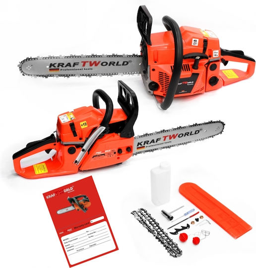 Kraft World Gasoline Chainsaw 5kg with Blade 45cm