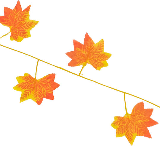 Dekorative Girlande Ahorn Orange 220cm GloboStar
