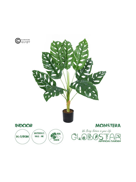 Globostar Artificial Garden Monstera 20924 Decorative Plant Monstera H90cm 20937