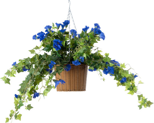 Globostar Artificial Garden Morning Glory Hanging Plant 20636 Artificial Hanging Decorative Plant Orchid Y55cm