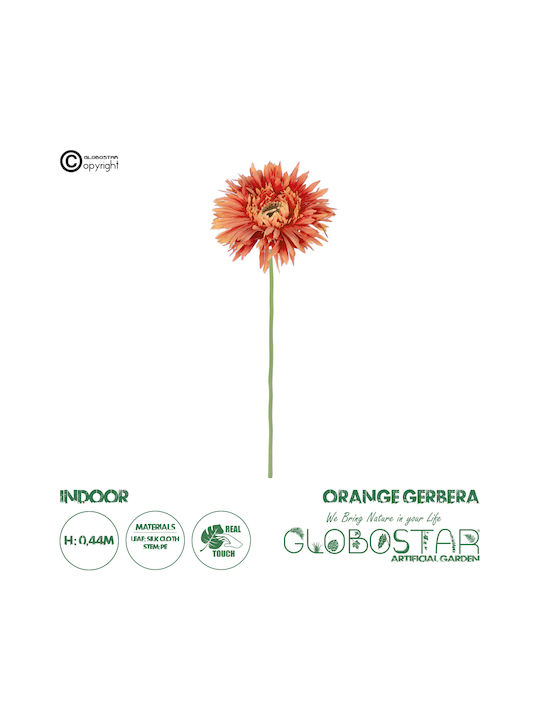 Dekorative künstliche Blume Rose Orange 44cm GloboStar