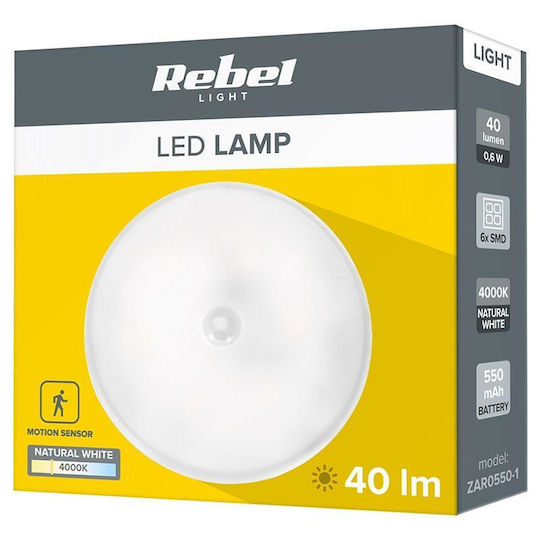 Rebel LED Emergency Light with Battery Powered and Motion Sensor 1pcs