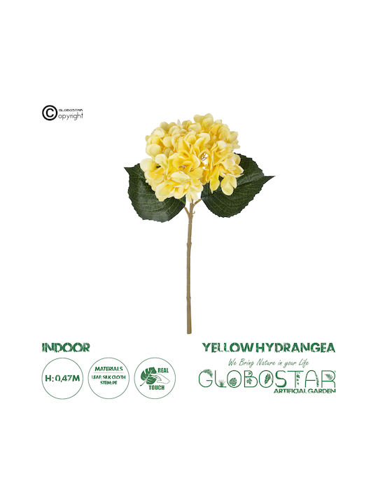 Decorative Artificial Flower Hydrangea Yellow 47cm GloboStar