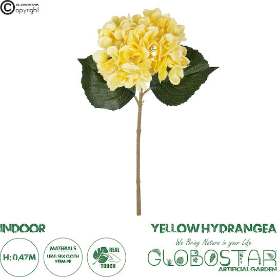 Ορτανσία Κίτρινο 47cm GloboStar