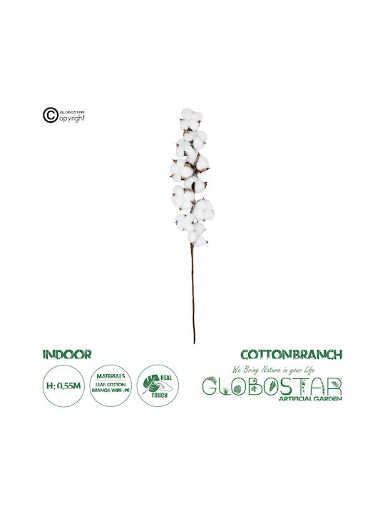 Artificial Decorative Branch White 55cm GloboStar