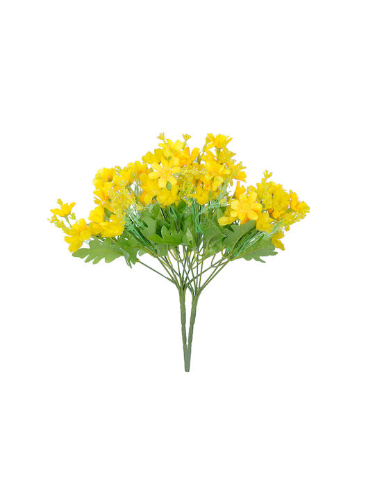 Decorative Artificial Flower Chrysanthemum Yellow 30cm 2pcs GloboStar
