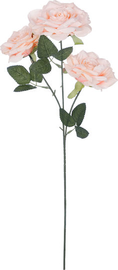 Decorative Artificial Flower Rose Pink 66cm GloboStar