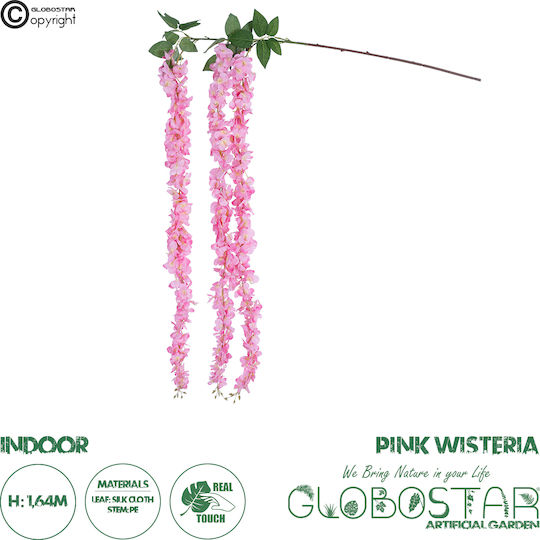 Dekorative künstliche Pflanze Rosa 120cm in Box GloboStar