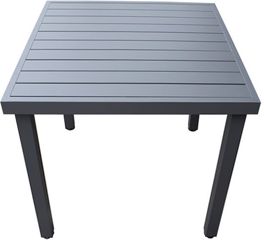 Bliumi 5470 G Garten- und Outdoor-Möbelsets Typsatz Speisesaal 3 Stück mit Herstellerfarbe Grau mit Sonnenschirmhalter Für klassische Veranda