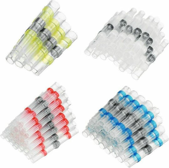 Set 120 Conectori Electrice Profesionali Termocontractabili Onuvio Tuburi Termocontractabile Impermeabile cu Flux pentru Lipire și Etanșare, Cutie de Transport