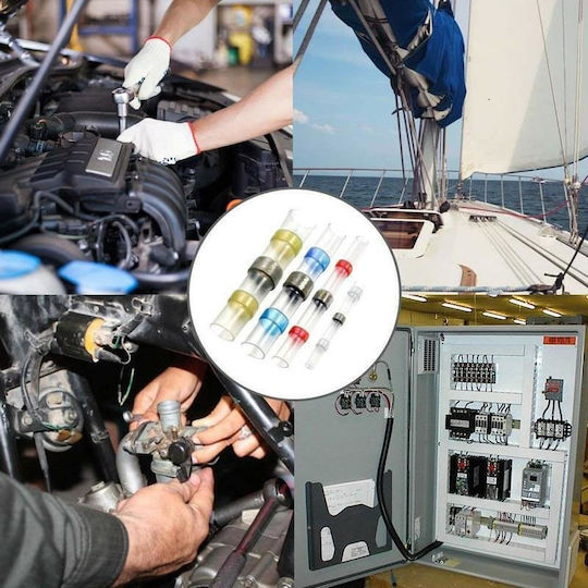 Set 120 Conectori Electrice Profesionali Termocontractabili Onuvio Tuburi Termocontractabile Impermeabile cu Flux pentru Lipire și Etanșare, Cutie de Transport