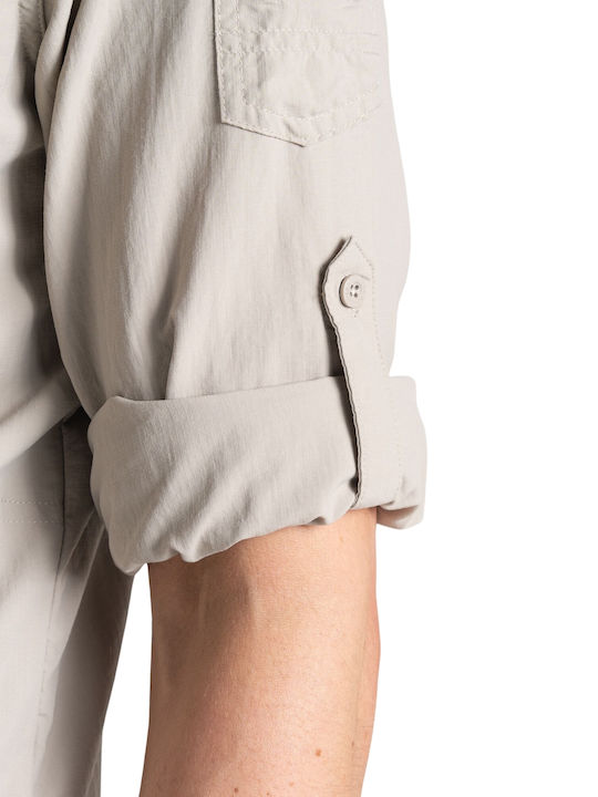 Langärmlig Hemd Beige