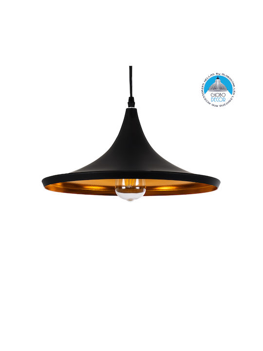 GloboStar Shanghai Black Bell Ceiling Light with E27 Socket 37x20x20cm