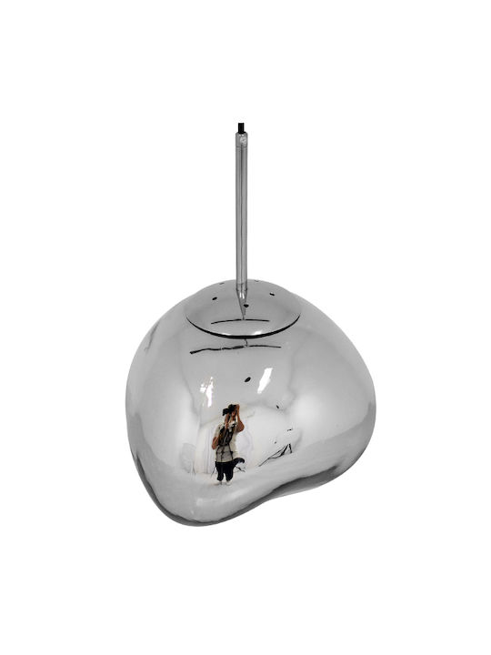GloboStar Dixxon Pendant Light Silver with Socket E27 28x40cm