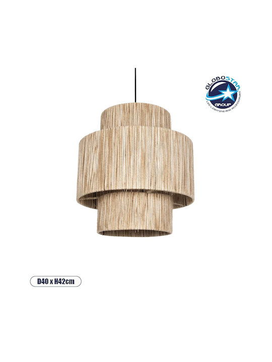 GloboStar Salto Hängelampe Beige Boho mit Fassung E27 39x39x80cm.