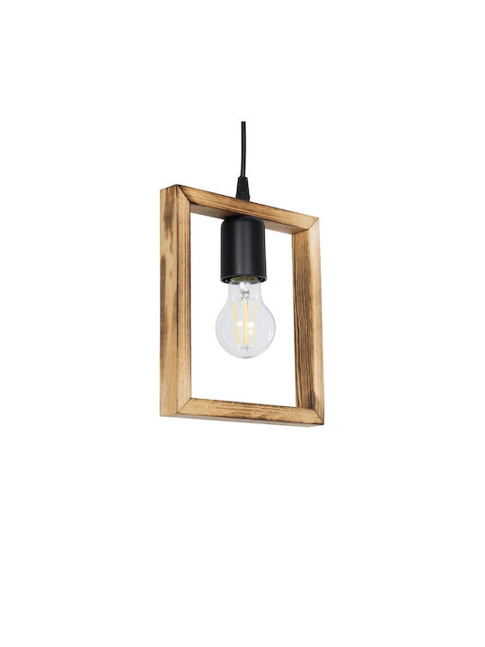 GloboStar Edison Pendant Light Beige with Socket E27 18.5x18.5x66cm