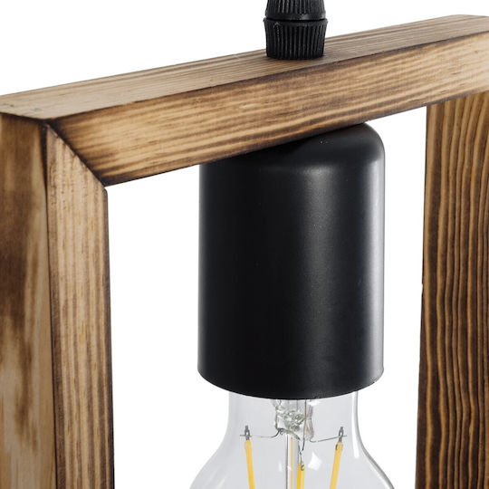 GloboStar Edison Pendant Light Beige with Socket E27 18.5x18.5x66cm