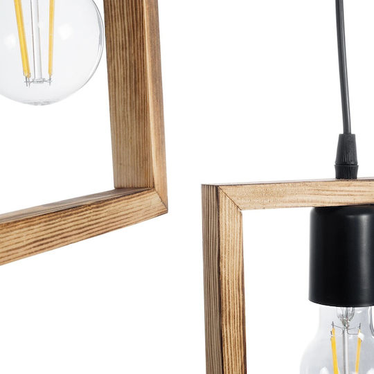 GloboStar Edison Κρεμαστό Φωτιστικό Μπεζ με Ντουί E27 43x43x83εκ.
