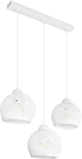 GloboStar Yasam Pendant Light White Boho with Rope for Socket E27 55x25x80cm