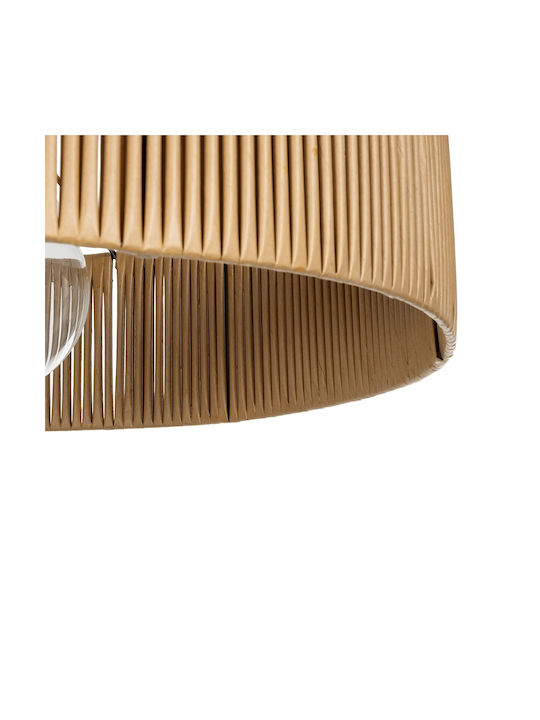 GloboStar Rattan Lustră Bej Boem cu Dulie E27 55x55x90cm.