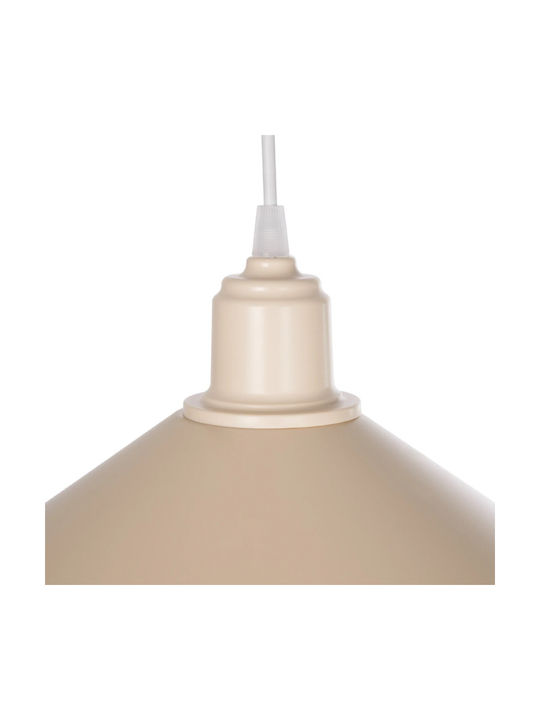 GloboStar Ferro Pendant Light Beige Bell with Socket E27 30x30x15cm